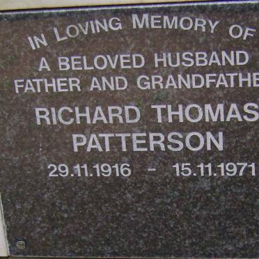 PATTERSON Richard Thomas 1916-1971