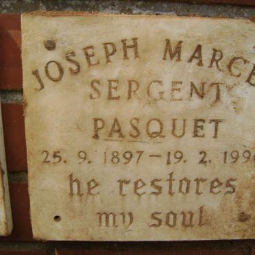 PASQUET Joseph Marcel 1897-1990