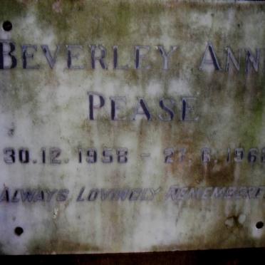PEASE Beverley Anne 1958-1962