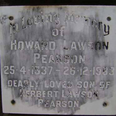 PEARSON Howard Lawson 1937-1983