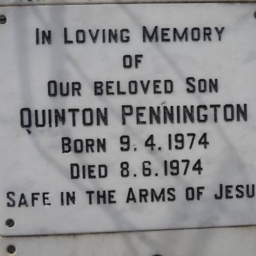 PENNINGTON Quinton 1974-1974