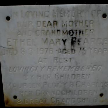 PEARCE Ethel Mary -1976