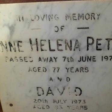 PETRIE David -1973 &amp; Anne Helena -1973