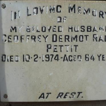 PETTIT Geoffrey Dermot Ralph -1974