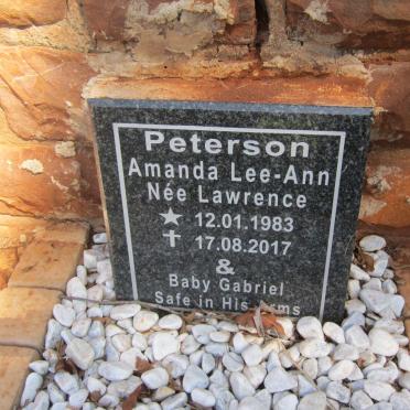 PETERSON Amanda Lee-Ann nee LAWRENCE 1983-2017 :: PETERSON Gabriel