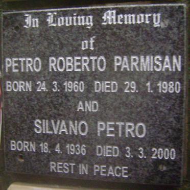 PETRO Silvano 1936-2000 :: PARMISAN Petro Roberto 1960-1980