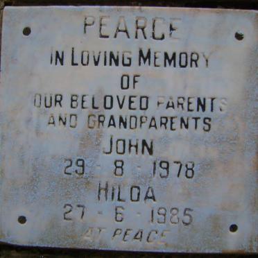 PEARCE John -1978 &amp; Hilda -1985