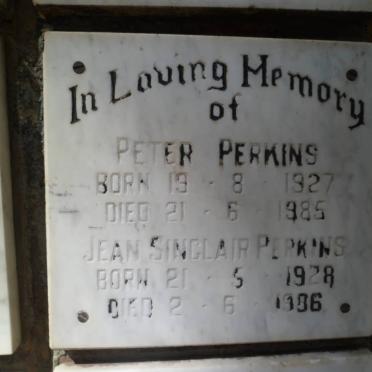 PERKINS Peter 1927-1985 &amp; Jean Sinclair 1928-1986