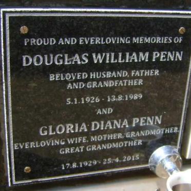 PENN Douglas William 1926-1989 &amp; Gloria Diana 1929-2015