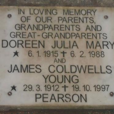 PEARSON James Coldwells Young 1912-1997 &amp; Doreen Julia Mary 1915-1988