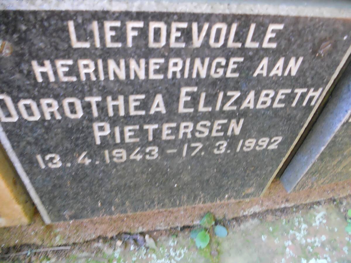 PIETERSEN Dorothea Elizabeth 1943-1992