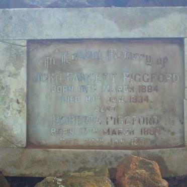 PIGGFORD John Fawcett 1884-1934 &amp; Roberta 1883-1966