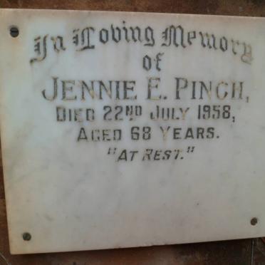 PINCH Jennie E. -1958