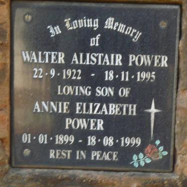 POWER Walter Alistair 1922-1995 :: POWER Annie Elizabeth 1899-1999