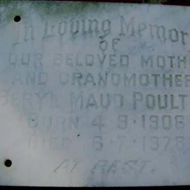 POULTER Beryl Maud 1906-1978