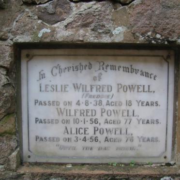 POWELL Wilfred -1956 &amp; Alice -1956 :: POWELL Leslie Wilfred -1938