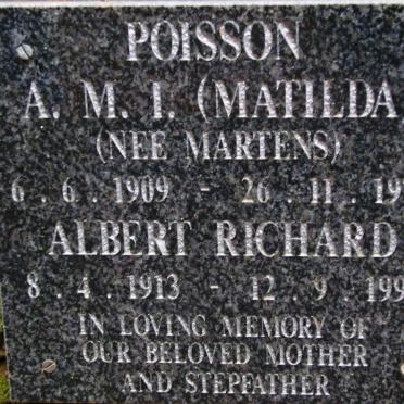POISSON Albert Richard 1913-1994 &amp; A.M.I. MARTENS 1909-1970