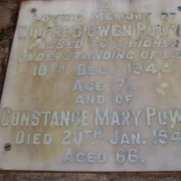 POWYS Wilfred Owen -1944 &amp; Constance Mary -1948