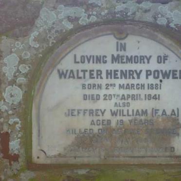 POWER Walter Henry 1881-1941 :: POWER Jeffrey William  -1943