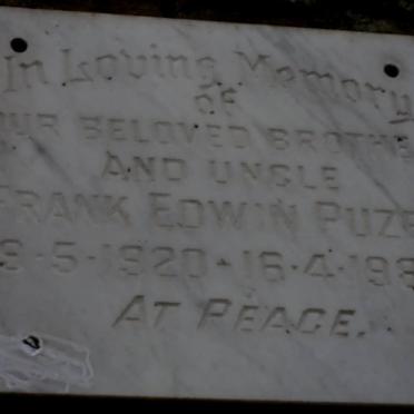 PUZEY Frank Edwin 1920-1980