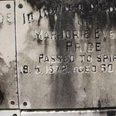 PRICE Marjorie Evelyn -1972