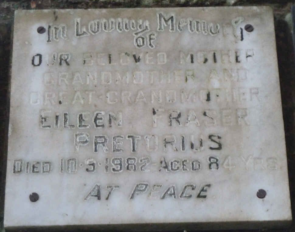 PRETORIUS Eileen Fraser -1982