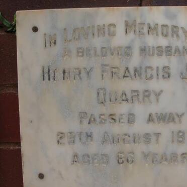 QUARRY Henry Francis John -1970