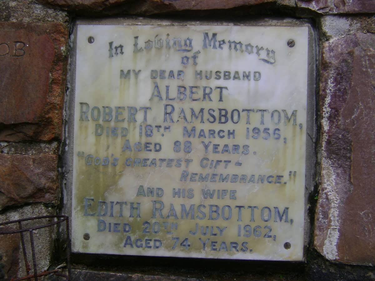 RAMSBOTTOM Albert Robert -1956 &amp; Edith -1962