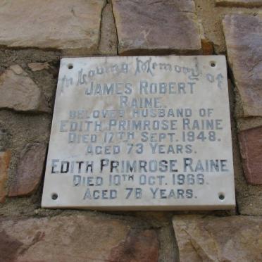 RAINE James Robert -1948 &amp; Edith Primrose -1966