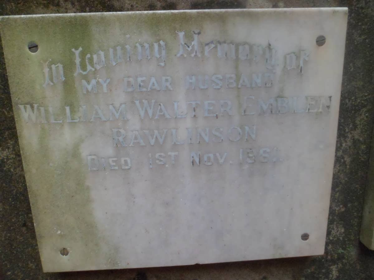 RAWLINSON William Walter Emblen -1961