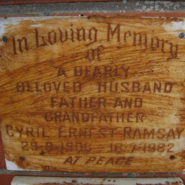 RAMSAY Cyril Ernest 1906-1982