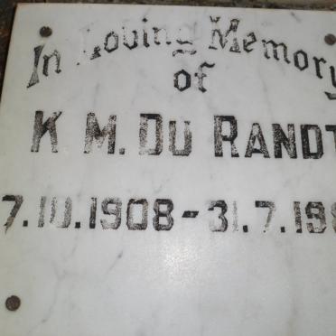 RANDT K.M., du 1908-1989