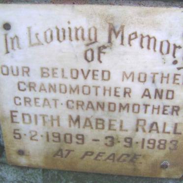 RALL Edith Mabel 1909-1983