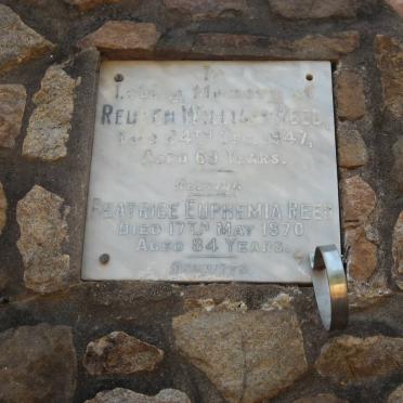 REED Reuben William -1947 &amp; Beatrice Euphemia -1970