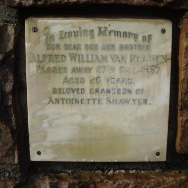 REENEN Alfred William, van -1957