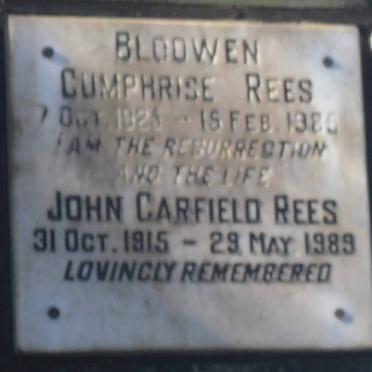 REES Blodwen Cumphrise 1926-1986 :: REES John Garfield 1915-1989