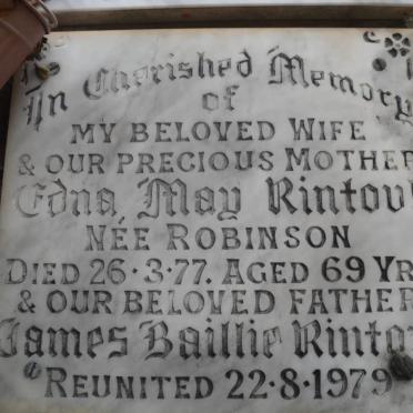 RINTOUL James Baillie -1979 &amp; Edna May ROBINSON -1977