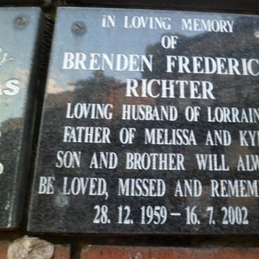RICHTER Brenden Frederich 1959-2002
