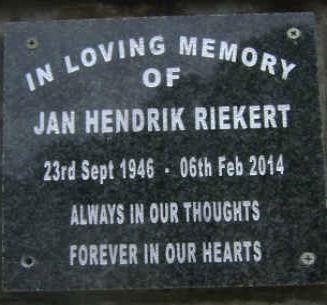 RIEKERT Jan Hendrik 1946-2014