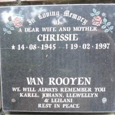ROOYEN Chrissie, van 1945-1997