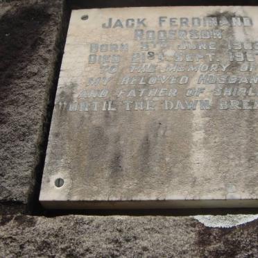 ROGERSON Jack Ferdinand 1903-1967