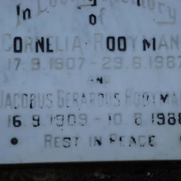 ROOYMANS Jacobus Gerardus 1909-1988 &amp; Cornelia 1907-1987