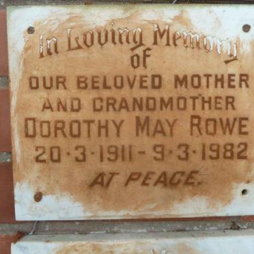 ROWE Dorothy May 1911-1982