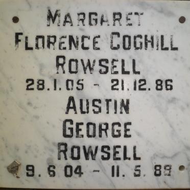 ROWSELL Austin George 1904-1989 &amp; Margaret Florence Coghill 1905-1986
