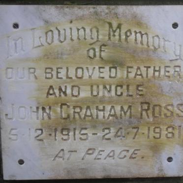 ROSS John Graham 1915-1981