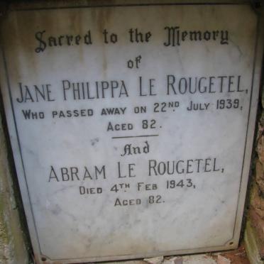 ROUGETEL Abram, le -1943 &amp; Jane Philippa -1939