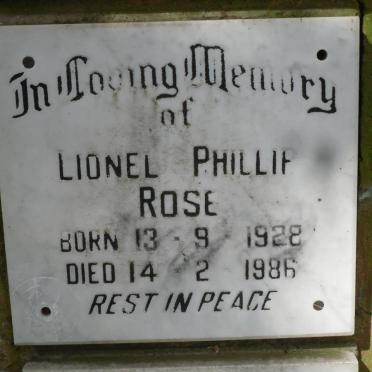 ROSE Lionel Phillip 1922-1986
