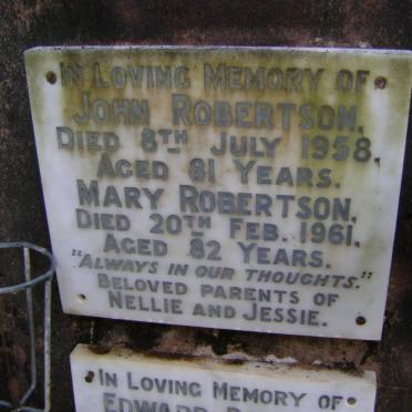 ROBERTSON John -1958 &amp; Mary -1961