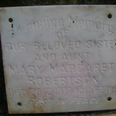 ROBERTSON Mary Margaret -1977