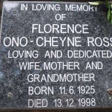 ROSS Florence Ono-Cheyne 1925-1998